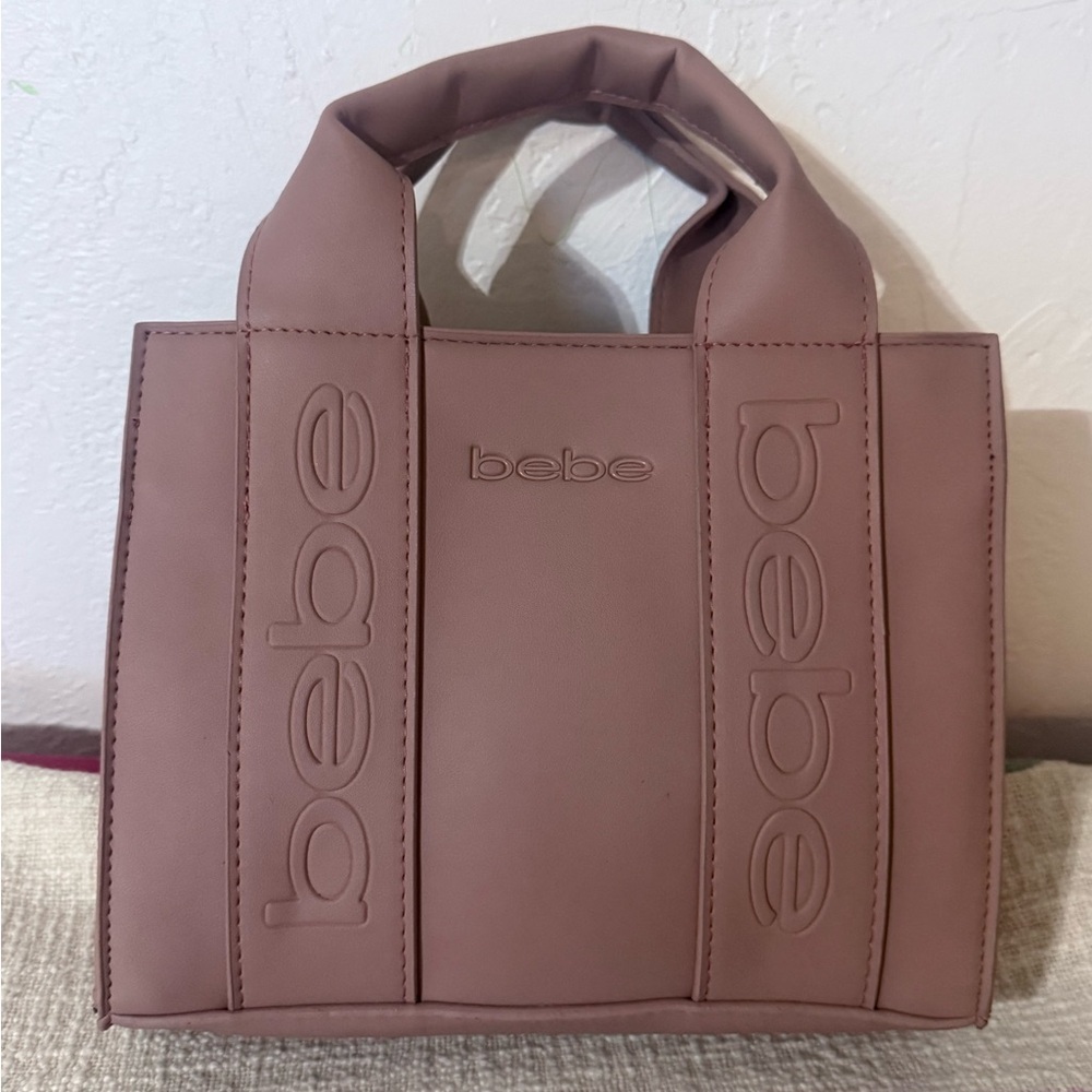 New Bebe Mini Hana Satchel Crossbody/handheld bag - blush color - Picture 2 of 7